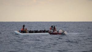 migrants on lybian coast