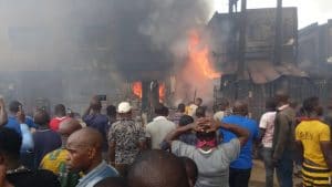 nigerian market burning