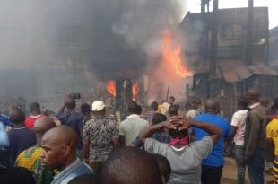nigerian market burning