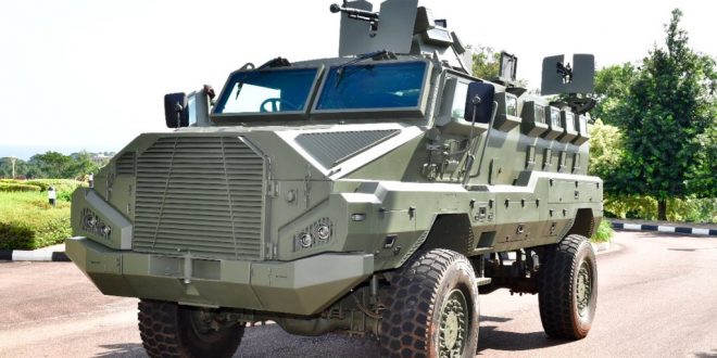 Uganda unveils locally made armoured combat vehicle