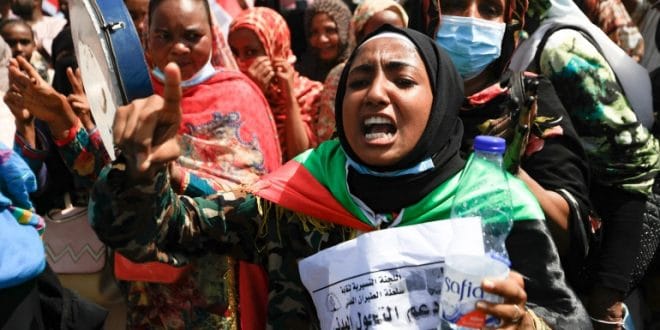 protest in Sudan