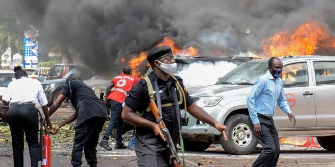 Uganda blasts police kill three of the attackers