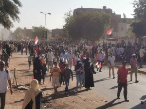 mass protest in Sudan