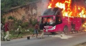 21 burnt to death in bus attack