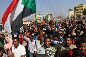 Tense scenes at Sudan protests amid political turmoil