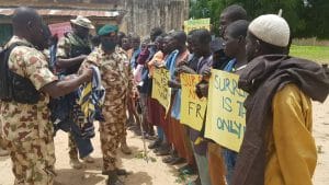 Hundreds of jihadists surrender in Nigeria - army