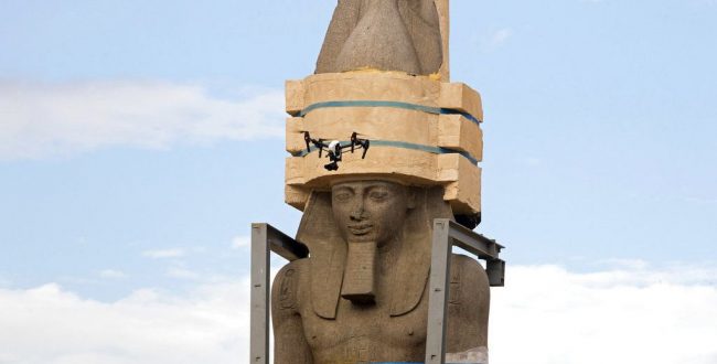 Men arrested for attempting to steal a 10-ton statue of pharaoh