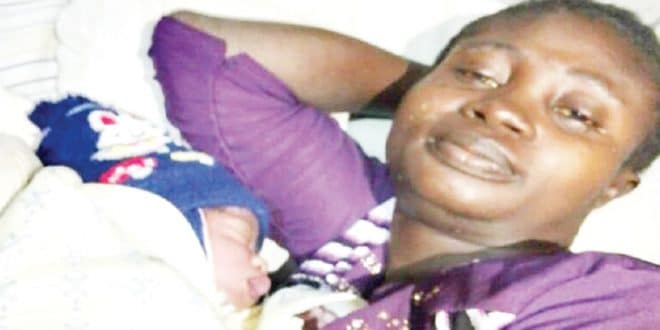 A mentally ill woman gave birth to a child in an unfinished building