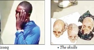Nigeria: man arrested with skulls found on him