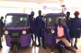 Ghanaian high school students build tricycles