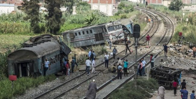 Two dead and 16 injured in a train accident in Egypt