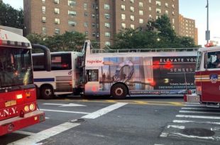 Nearly 80 injured after collision between two buses