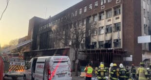 Heavy toll after fire in five-story building in South Africa