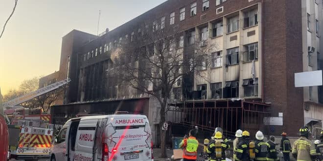 Heavy toll after fire in five-story building in South Africa