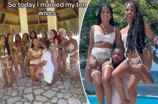 The web in shock after a man married 10 women on the same day