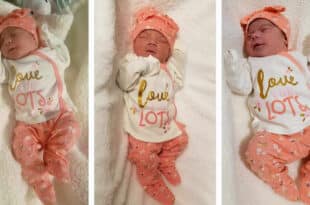 Couple welcomes third child on same date in four years