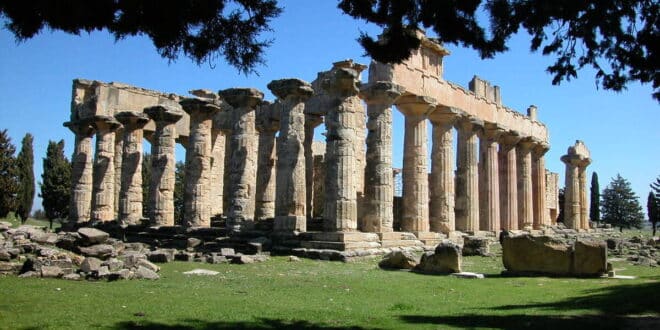 The ancient site of Cyrene in Libya, classified by UNESCO, risks collapse