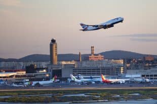 Boston Logan International Airport in Massachusetts