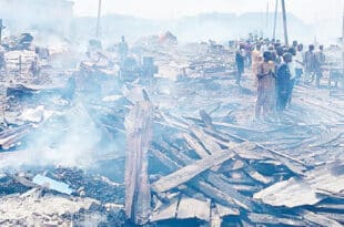 Fire destroys 300 shops in Lagos market