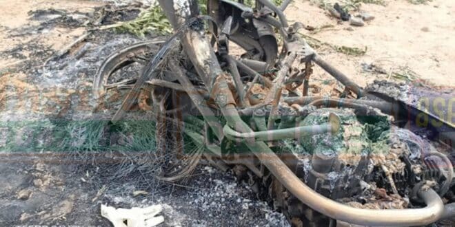 A man burns to ashes after stealing a goat