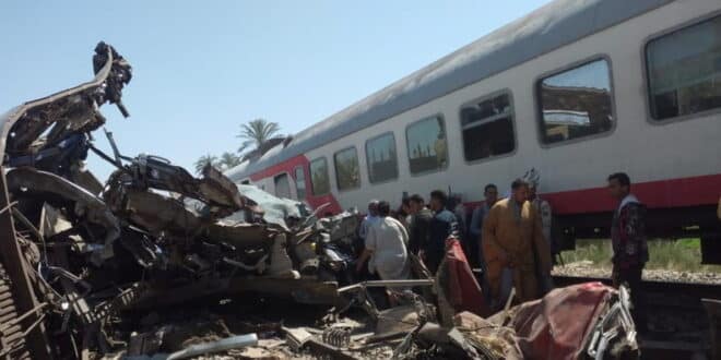 Three dead in a train collision in Egypt
