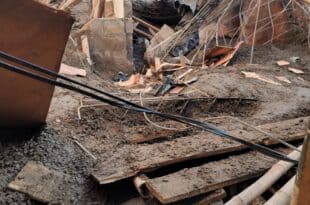 Uncompleted building collapses at Teshie Estate