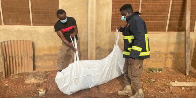 A decomposed body recovered from a septic tank in Sunyani