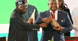 Tinubu hands over to Maada Bio as head of ECOWAS