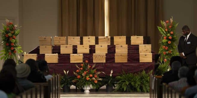 The skulls of 19 African-Americans returned to New Orleans